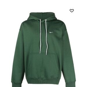 Brand New Nike Solo Swoosh Hoodie in Green Fir/White